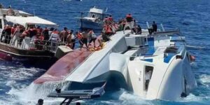 Girne’de Dehşet Anları: Geminin Yan Yattığı Anlar Kamerada
